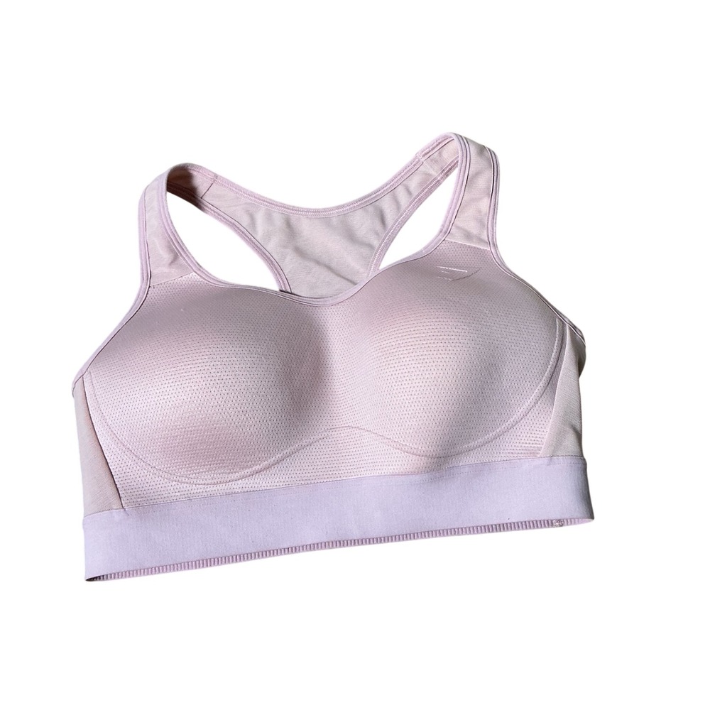 Gymshark High Support Racerback Sports Bra Womens Small Pink Padded Athletic Gym